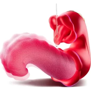 Adult Sex Toys for Women 4in1 Vibrator with Tongue Thrusting Dildos G Spot Dildo 10 Clitoral Licking Modes Female Masturbation