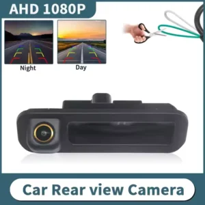 AHD 1080P 170Â° Golden Lens Vehicle Trunk Handle Rear View Reverse Camera For Ford Focus 3 MK3 C MAX 2011-2014 Waterproof Car