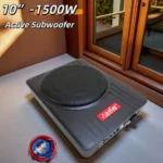 AiteFeir 10inch 1500W Universal Car Audio Car Active Subwoofer Speaker Maximum Power Square Ultra-Thin Car Auto Subwoofer