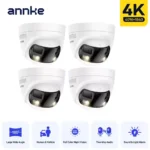 ANNKE 4K 8MP POE Surveillance Camera Dual Lens outdoor poe camera 1/2/4PCS Color Night Vision CCTV Video Security Camera For NVR