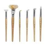 ArtSecret AG01 Agate Burnishers for Golden Foil, Flat Round Curved Shape Bezel Golden Silver Leaf Bookbinders Craft Tools