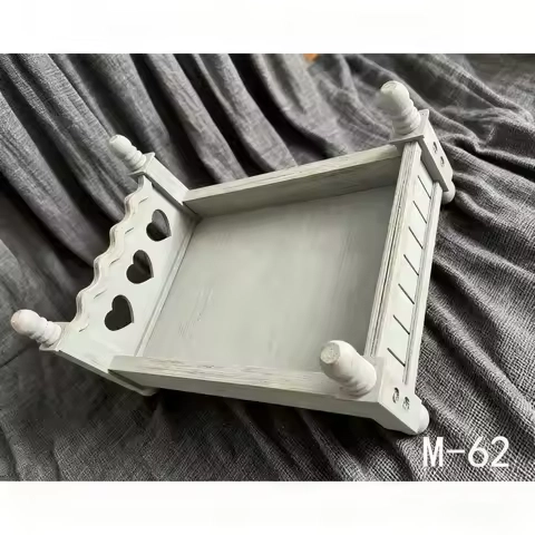 Assembled Small Wooden Bed Newborn Photography Props Studio Baby Photo Posing Decoration Furniture Ideal Fotografia Accessories