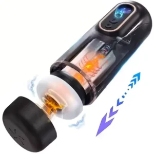 Automatic Telescopic Sucking Male Masturbator Vibrating Intelligent Heating Sexy Voice Earphone Pocket Pussy Sex Toy for Men