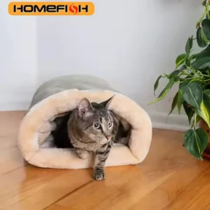 Autumn and Winter Cat Sleeping Bag Semi-enclosed Cat Nest Warm Small and Medium-sized Pet Nest Can Be Disassembled and Washed