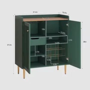 Bar Cabinet with Wine Racks, Wine Cabinet with Drawer and Adjustable Shelves, Liquor Cabinet, Sideboard Bar Cabinets for Home,