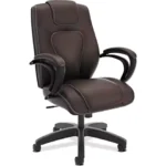 basyx by Managerial Chair - High-Back Office Chair with Arms for Computer Desk, Brown (HVL402)