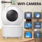 BERRY IOT 3MP WiFi Monitoring Camera Baby Monitor PTZ Indoor Security Camera CCTV Voice Intercom Night Vision Capability ICSEE