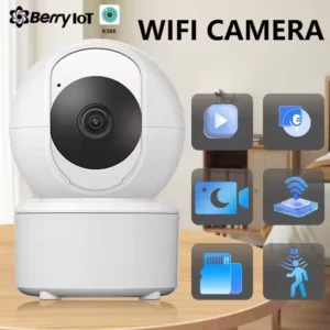 BERRY IOT 3MP WiFi Monitoring Camera Baby Monitor PTZ Indoor Security Camera CCTV Voice Intercom Night Vision Capability ICSEE