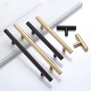 Black Golden Cupboard Handle Brushed Stainless Steel Kitchen Cabinet Door Knob Furniture Drawer Pull Hardware Pulls Bar Handle