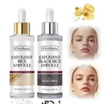 Black&White Rice Exfoliating Essence Dead Skin Remover Facial Glowing Replenisning Shrink Pore Hyaluronic Acid Brightening Serum