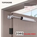 Buffer Automatic Door Closer 35KG Pneumatic Hydraulic Adjustable Speed Positioning Closer Household Wooden Door Bracket Hardware