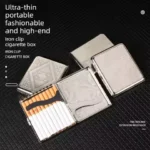 Carving Pattern Metal large capacity Cigarette Box Men Business Creative flip up Portable retro Cigarette case Smoking Gadgets