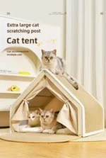 Cat nest Winter warm cat villa Cat house shell semi-enclosed sleeping bag cat scratching board does not drop scraps sisal cat te