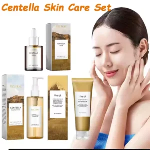 Centella Skin Care Set Centella Serum Face Wash Cleansing Oil Facial Care Set Soothing Refreshing Smooth Glowing Face Essence
