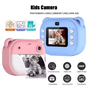 Children Kids Camera Instant Print Mini Digital Video Camera for Kids 1080P Screen Print Thermal Paper +32G Memory Card