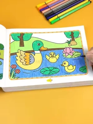 Children's marker coloring book, toddler drawing book, picture drawing enlightenment, graffiti coloring book