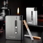 Cigarette Case Elegant Portable Automatic Metal Holds 10 King Size Cigarettes A Heartfelt Gift for Men Lighter Not Included