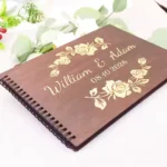 Custom Guestbook, Guest Books Wedding, ,Photo Album Scrapbookï¼Wooden Wedding Guest Book - Personalized Laser Engraved