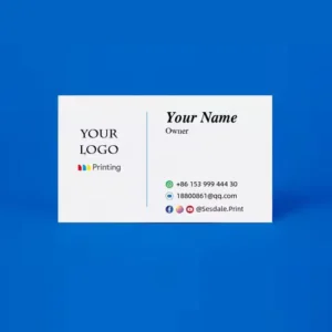 Custom Specialty Paper Business Cards White Card Pearl White Linen Eggshell Textures Available Double-Sided Color Printing