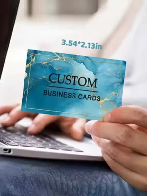 Customized Business Cards 300gsm Coated Waterproof Laminated Double Sided Logo Text Loyalty Thank You