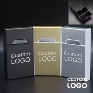 Customized Cigarette Case Cigarettes Engrave Logo Cigarette Tobacco Cigaret Fine Smoke Cigarette Box Women's Smoking Storage