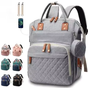 Diaper Bag Backpack Baby Bag, Baby Girl Boy Diaper Bag for Dad Mom with Pad, Travel Large Diaper Bags with Pacifier Case