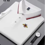 Embroidered New Men's Business Casual Short Sleeved Polo Shirt, Fashionable, Breathable, Comfortable and Versatile Top