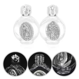 Empty Holy Water Jesus Bottle Religious Christian Baptism Supplies Refillable Portable Cosmetic Packaging Empty Bottles