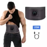EMS Muscle Stimulator Abdominal Toning Belt Muscle Toner Smart Abs Trainer USB Recharge Weight Loss Home Gym Fitness Equipment