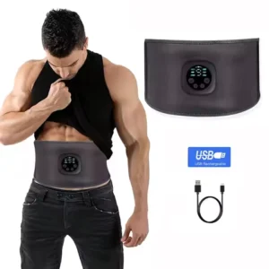 EMS Muscle Stimulator Abdominal Toning Belt Muscle Toner Smart Abs Trainer USB Recharge Weight Loss Home Gym Fitness Equipment