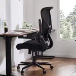 Ergonomic Computer Mesh Chair with Flip-up Armrests,Lumbar Support, Backrest for Home Office, Black