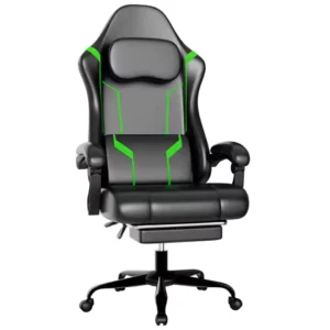 Ergonomic Gaming Chair, Electronic Gaming Chair With Pocket Spring Pad And Footrest, Height Adjustable Computer Chair