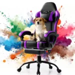 Ergonomic Gaming Chair with Padded Spring Seat, Adjustable Lumbar Support & Footrest for Long-Lasting Comfort