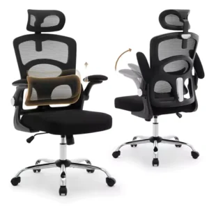 Ergonomic High-Back Mesh Chair Adjustable Headrest Lumbar Support 360Â° Swivel Rolling Computer Gaming Chairs for Home Office