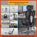 Ergonomic Office Chair Reclining with Footrest High Back Computer Desk Chair with Lumbar Support for Home Office Gaming