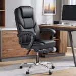 Executive Office Chair with Foot Rest Big and Tall Office Chair Ergonomic Home Office Desk Chairs Reclining High Back Customized