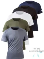 Fitness clothing, men's marathon professional running training ice silk short-sleeved quick-drying sports T-shirt