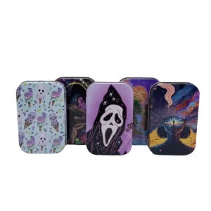 Flip Cap Cigarette Case Rectangle Container Tinplate Box Tobacco Storage Smoking Accessories Jewelry Candy Coin Key Organizer