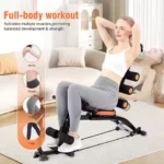 Foldable abdominal exercise benchï¼Adjustable sit-up machine with leg locking device Home gym core trainer, for training abdomina