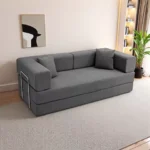 Foldable sofa bed with a removable backrest, an oversized floor sofa that works as a two-seater perfect for living rooms.
