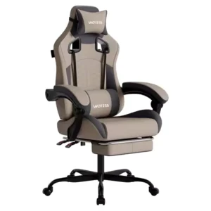 Gaming Chair with Massage,Ergonomic PC Gaming Chair with Footrest Comfortable Headrest and Lumbar Support, High, Customized