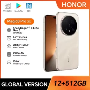 Global Version HONOR Magic8 Pro 12GB+512GB 5G AI Smartphone 6.71'' 120Hz OLED Display 200MP Cameras 7100mAh 100W SuperCharge NFC
