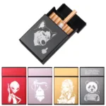 Gold Red Gray Interesting Humorous Plastic Portable Cute Cigarette Case Custom LOGO Storage Box Smoking Gift For Man