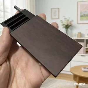 Handmade Cigarette Rolling Case 8-Compartment Plastic Snuff Storage Box with Sild Lid Aluminum Straw Portable Size Tobacco Tools