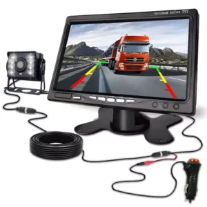 HD Easy To Install Backup Reverse Camera Whit 7" LCD Color Rear View Monitor 12V/24V for Bus Truck RV Trailer Pickups RV Lorry