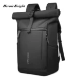 Heroic Knight Men's Travel Backpack Roll Top Casual Hiking Backpack Waterproof Outdoor Backpack Large Capacity Weekend Schoolbag