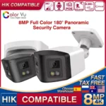 Hikvision-Compatibele 4K 8mp ColorVu 170 Â° Binocular Panoramische IP Camera Md2.0 Tweerich tingsges prekken Thuis CCTV Camera
