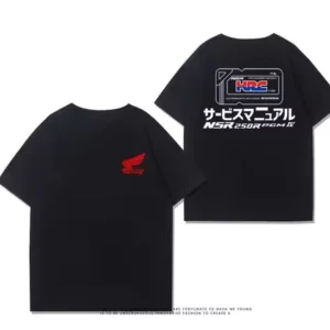 Honda NSR250R-KV3 Classic Two-stroke Nostalgic Motorcycle Memory Cotton Round-neck Casual Short-sleeved T-shirt