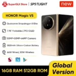 HONOR Magic V5 Global Version 5G Foldable Smartphone Snapdragon 8 Elite 7.95" LTPO OLED Display 5820mAh Battery 66W SuperCharge