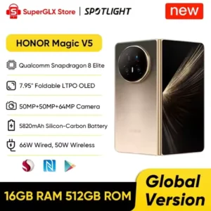 HONOR Magic V5 Global Version 5G Foldable Smartphone Snapdragon 8 Elite 7.95" LTPO OLED Display 5820mAh Battery 66W SuperCharge